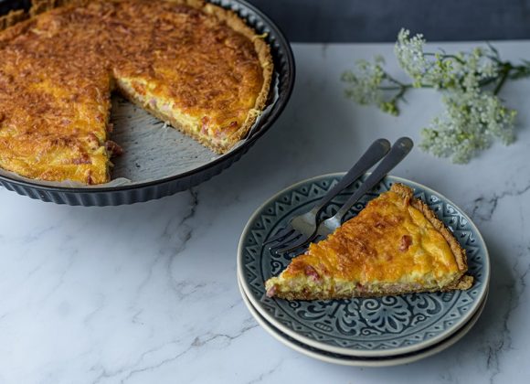 Quiche Lorraine recept met zachte vulling en spekreepjes