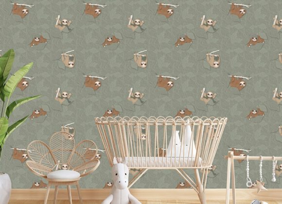 Vintage behang voor de kinderkamer
