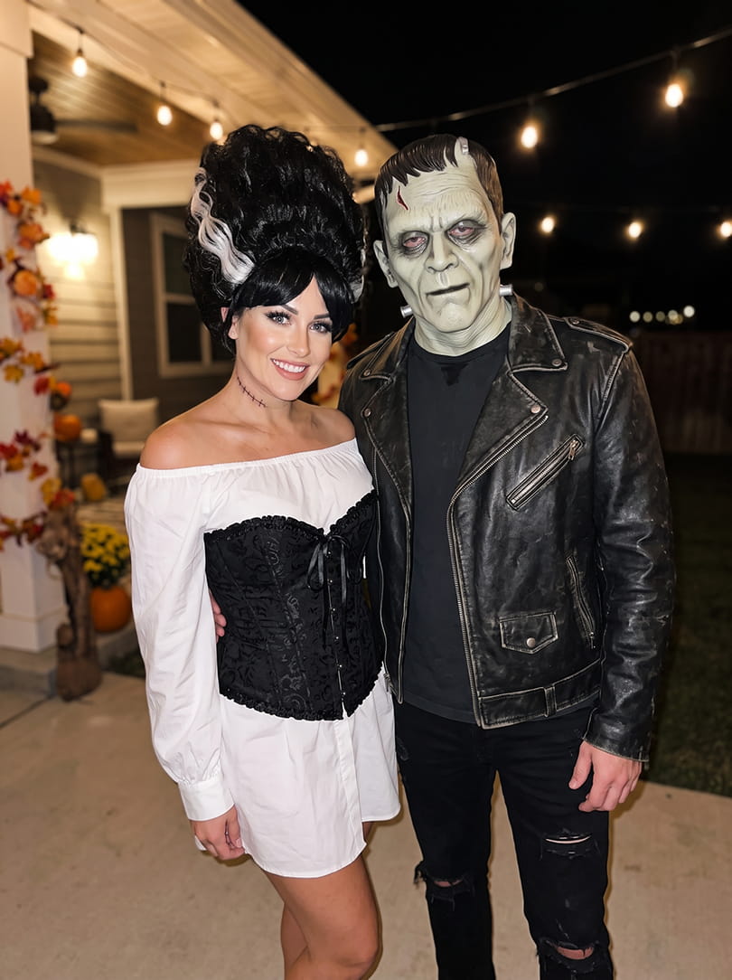Frankenstein en zijn bruid halloween