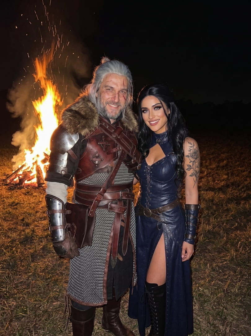The Witcher cosplay halloween koppels