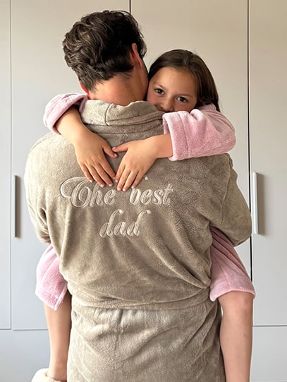 Gepersonaliseerde badjas papa