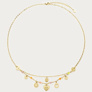 Ketting bedels met hartjes