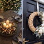 Kerstkrans ideeën voor op de eettafel en aan de voordeur