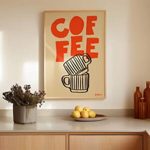 Coffee art poster