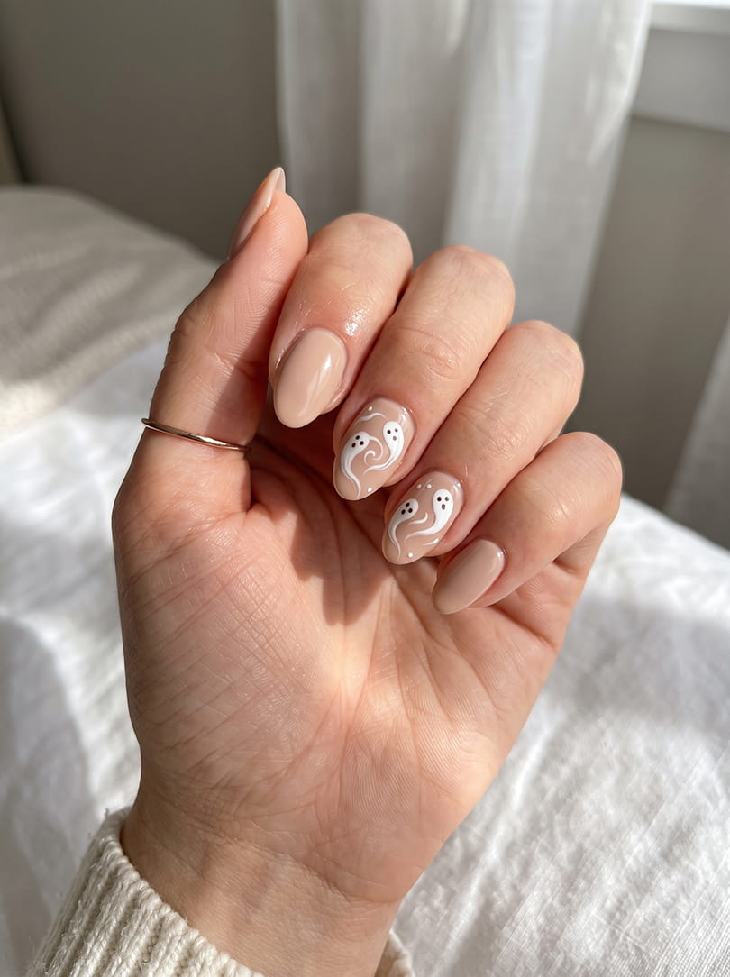 Halloween nagels spookjes