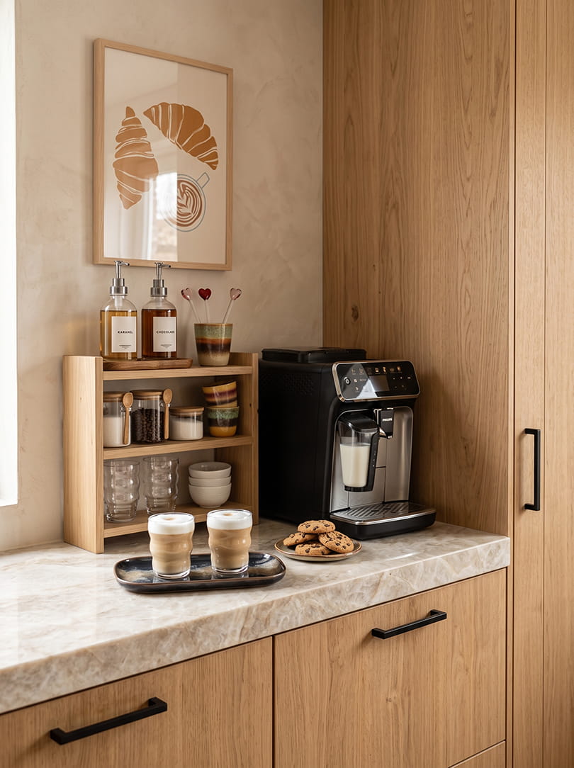 Accessoires koffiehoek landelijke keuken inrichten