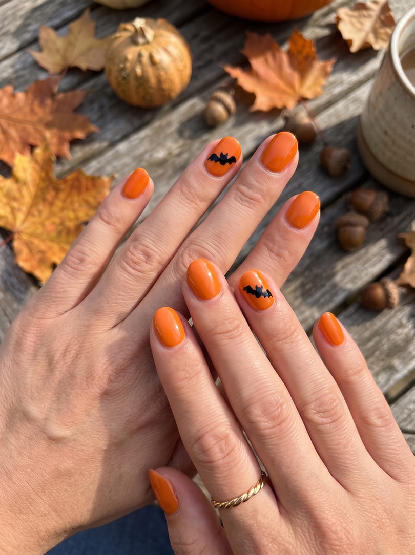 Halloween nagels makkelijk vleermuizen
