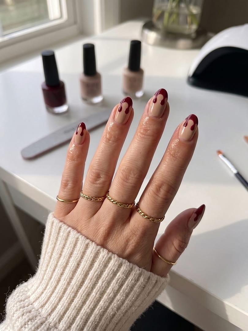 Halloween nagels makkelijk bloeddruppels